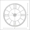 Zegar ścienny srebrny wielki zegar czasowy nowoczesny analog 40 x 2 cala