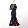 Scene Wear Mesh Ballroom Dance Dress for Women Elegant Performance Costume Waltz Tango Outfit Designer Clothes DL7211