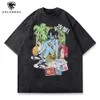 T-shirt da uomo Harajuku Hip Hop Maglietta oversize da uomo Cartoon Funny Girl Stampa grafica Maglietta Estate Casual Retro Tees Abbigliamento streetwear J230420