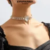 Łańcuchy barokowy luksusowy łańcuch pazurowy elegancki naszyjnik romantyczna słodka miłość biżuteria Choker dla kobiet przedmioty