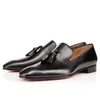 Sapatos de vestido sapatos masculinos Triple Black Black Suede Patent Leather Rivets deslize em loafer Luxury Poene Men Sapato de casamento para festa de negócios 38-47