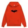 Moletom com capuz popular de hip-hop de rua masculino e feminino, moletom estampado do Batman