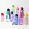 Canecas Transparente Bottle Water Bottle Portable Sport Cup para beber ferramentas de cozinha 650 ml para a ginástica escolar Gym menino menino z0420