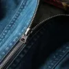 Мужские куртки джинсовая куртка мужская стойкая воротника синий мотоцикл байкер Slim Fit Fashion Cotton Jean Spring Осень Слуша