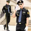 Men's Dress Shirts Pants Security Summer Attire Set Male Property Image Post Protocol Clothing Work Uniform Jacket T-shirt Security Guard Uniforms Men