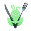 Servis uppsättningar 4st påskbordshållare Set Floral Cutlery Organizers Hold Forks Knives For Home Dining Table