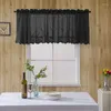 Cortina de encaje transparente para ventana, cortina corta para dormitorio, barra de cocina, cortinas pequeñas de Color sólido para sala de estar