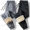 Herenbroeken Winter Fleece Broek Heren Lamswol Warme Mannelijke Broek Casual Mode Dikker Homme Kleding Plus Size Winter Joggers Joggingbroek T231121