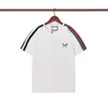 Cotton Men's New Black White Oregelbundna tryckta bokstäver Summer Casual Loose Short Sleeve New Color T-shirt