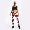 Leggings pour femmes Noël Père Noël Bonhomme de neige Imprimer Mode Femmes Entraînement Fitness Pantalon Combinaison Vêtements Élégant Femmes Slim