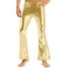 Pantalon homme homme rétro Disco Costume Vintage année 60 s 70 s avec cloche bas évasé Long mec pantalon spectacle Clubwear