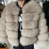 Parka da donna MAOMAOKONG 2023 Furry Natural Raccoon Vera pelliccia Cappotto Giacca da donna Luxury Winter Parka Vest Abbigliamento in pelle femminile Marrone Beige 231120