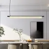 Postmoderne Designer-Bar, Restaurant, Licht, Arbeitszimmer, langer Glaskronleuchter, minimalistische Kunst-LED-Innendekorationsleuchte