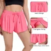 Yoga Outfit Women's High Waist Stretch Athletic Workout Active Fitness Volleyball Shorts 2 in 1 Running Double Layer Sports Shorts T230421