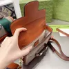 Flap Vrouwen Cross Body Tassen Schoudertas Klassieke Vintage Handtassen Metalen Hardware Brief Magnetische Gesp Verwijderbare Canvas Leer Rode Groene Streep Clutch Portemonnee