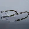 Sonnenbrille Männer Ultraleicht Anti Blau Licht Lesen Brillen Unisex Rahmenlose Presbyopie Brille Frauen High-definition-Mode