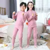 Pyjamas sous-vêtements pour garçons et filles, ensemble chaud d'hiver, cationique, température constante, doux pour enfants, 231121