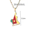 Pendentif Colliers Cameroun Carte Drapeau Hommes Femmes Cameroun Pays Cartes Camerounais