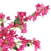 Decorative Flowers 120cm Artificial Silk Bougainvillea Branches Faux Flower Rose Red With Iron Wire Stems For Home Wedding Decoration