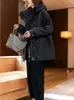여자 다운 파카 흑인 겨울 재킷 여성 2023 옷을위한 데미 시즌 짧은 코트 후드 후드 따뜻한 탑 퀼트 코트 여성 231120