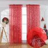 Curtain Snowflake Printed Sheer For Living Room Bed Window Decoration Organza Country Style Tende Gothic Home Decor