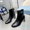 Winter Classic Black Boots Designer Heels Women Side Zipper Boots
