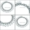 Link Chain Sterling Sier 925 Classic Fashion Heart Card Ladies Bracelet Jewelry Holiday Gift 200925 Drop Delivery Bracelets Otff6