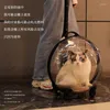 Katzentragetasche für Katzen, Reisen mit mehreren Katzen, Panorama-Schiebedachkäfig, praktische tragbare Haustierprodukte, Drei-Gang-Einstellung