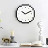 Zegary ścienne ciche zegar mozaika mozaika ruch kwarcowy sypialnia salon wiszący piksel zaopatrzenie w dom