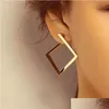 Stud Retro Minimalist Square Earrings Irregar Stud Earring New Exaggerated Cold Wind Fashion For Women Opening Accessories D Dhgarden Otqpv