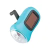 Taschenlampen Taschenlampen Haushalt Handkurbel Solarbetriebene LED-Taschenlampe USB Notfall ABS tragbar