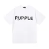 Designer Marca Play Street T-shirt Roxo Marca Clássico Logotipo Cor Letras 100% Algodão Casual Manga Curta T-shirt Masculino e Feminino S-XL