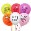 Balloon 100 stcs/lot 10inch beledigende ballonnen grappige ruwe Badass Bachelorette Party Decorations Offensieve Prank Collection Drop Delivery Dh7d6