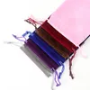 50pcs Small Mixed Drawstrings Velvet Gift Bags Jewelry Pouches for Wedding Favors, Candy Bags, Party Favors
