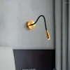 ウォールランプLEDライトフル銅屋内照明調整可能なミラーベッドルームランプルームの装飾ワンドランプ110V 220V217J