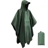 Écharpes à capuche Poncho de pluie portable pour la randonnée Camping Pêche Épaule Cover Up Robes