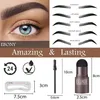 Eyebrow Enhancers HEALLOR Eyebrow Shaping Kit Stamp Eyebrow Pencil and 5 Pairs Brow Stencils Kit Pen Cosmetics Waterproof Natural Color Eye Makeup 231120