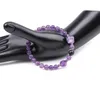 Strand pulseira de cristal ametista para mulheres cura amor difusor lavanda óleo essencial chakra yoga meditação pulseira