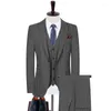 Herrdräkter butik (blazer västbyxor) herrdräkt italiensk stil mode smal formell klänning gentleman gift 3-del