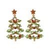 Charm Crossborder European och American Foreign Trade Fashion Hollow Rhinestone Christmas Tree Ear Stitches Trend Earrings D DHGARDEN DHKZG