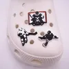 Accessori per parti di scarpe 1 pz Charms Giocatore di hockey in bianco e nero Pantofola Pattini a rotelle Occhiali per regalo per bambini 230420