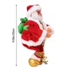 Julleksakstillbehör 9Inch Santa Claus Climbing Rope Toy Christmas Ornaments Gift Electric Climbing Ladder Santa Claus Doll Toys With Music 231121