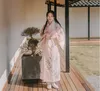 Etniska kläder Kvinnor Yukata Traditionell Japan Kimono Robe Pography Dress Cosplay Costume Pink Color Flower Prints Vintage