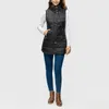 Damen-Trenchcoats FASHIONSPAR Lange Daunenweste mit durchgehendem Reißverschluss, ultraleicht, verstaubar, Puffer, lässig, warm, ärmellos, Jacke mit Taschen