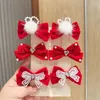 Hårtillbehör Crown Princess Children's Clip Bowknot Girls '3D Red Jewelry Headwear