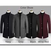 Mens Wool Blends Browon Brand Business Casual Trench Coat Men kinesisk stil fast färg vinterhöst och för 231120