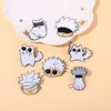 Pinos broches gojo satoru gatos pinos de esmalte kawaii papel máscara ocular de mangá broachos de mangás de jujutsu kaisen acessórios de anime para mochila z0421