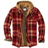 メンズ冬のジャケット冬のコートデザイナーパフジャケット濃厚暖かい風の格子縞のパターン長袖ルーズフード付き特大のシンプルなファッションサイズS-5XL