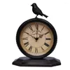 Table Clocks Desk Clock European Style Creative Personality Simple Nostalgic Top Decoration Study Bedroom Office