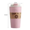 Mugs Bamboo fiber portable cup creative student sports water cup sealed antiside leakage coffee milk portable drink cup Z0420